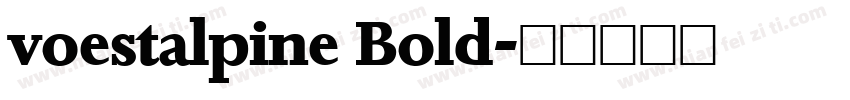 voestalpine Bold字体转换